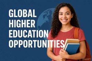 a creative depiction of global higher education opportunities